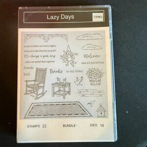 Temu Stamps and Dies Lazy Days